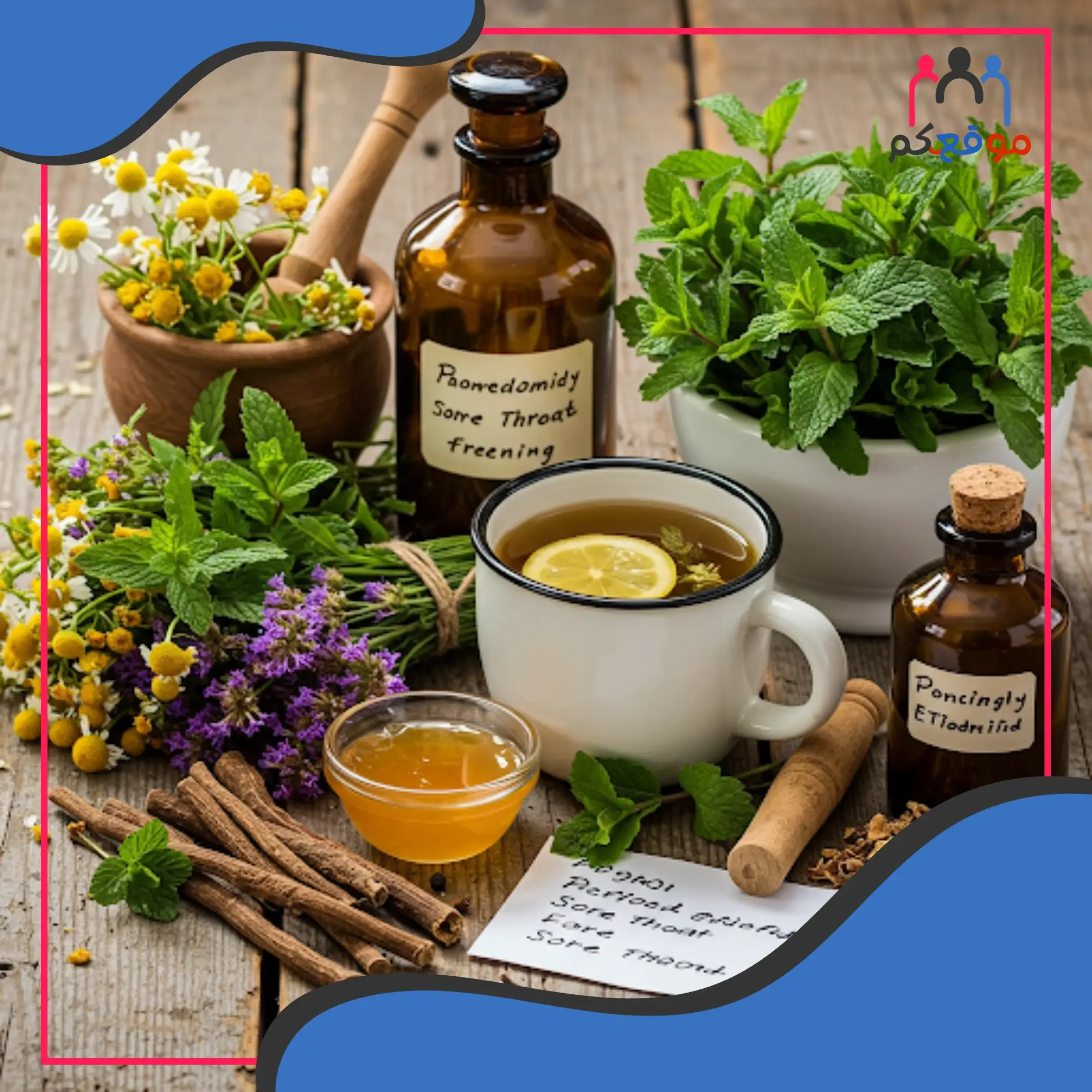 علاج التهاب الحلق بالأعشاب